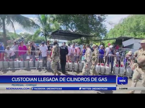 Custodian llegada de cilindros de gas en Pedregal, Chiriqui?