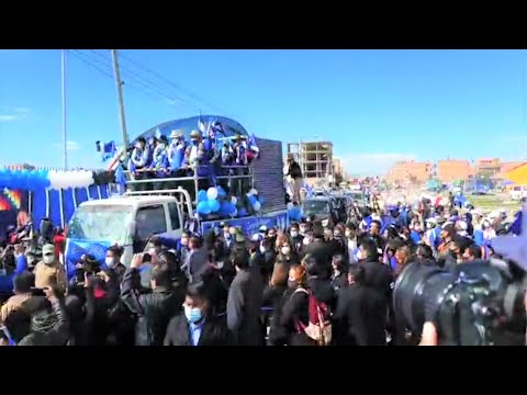 Evo Morales en Caravaca en el Alto con candidatos Zacarias Maquera y Franklin Flores | Bolivia