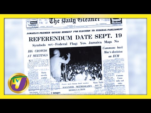 Jamaica's History | Norman Manley Announce Referendum Date | Jamaica Labour Party Logo
