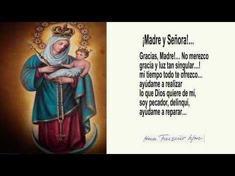 ! Madre y Señora! - Poesía Mística de la Hna Tarsicio de San José, hpm nacida en Sta Lucía Maracaibo