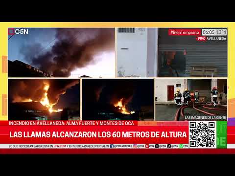 VORÁZ INCENDIO en una FÁBRICA en AVELLANEDA: los VECINOs se AUTOEVACUARON