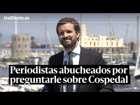 Simpatizantes de PP abuchean a periodistas al preguntar a Casado por Cospedal y se niega a responder