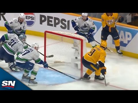 Filip Forsberg Redirects Roman Josis Pass With His Skate To Extend Predators Lead