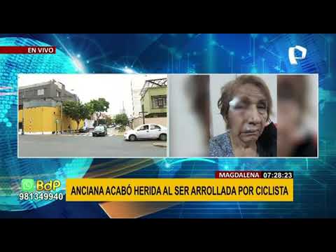Magdalena: anciana resultó herida tras ser atropellada por ciclista