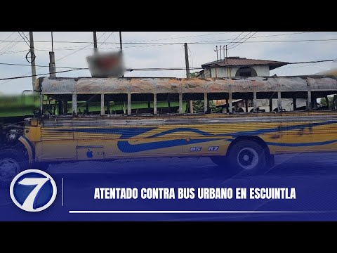 Atentado contra bus urbano en Escuintla