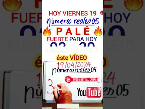 Números para hoy VIERNES 19/04/2024 #dineroparahoy #análisisdehoy #loteria #viral #números_reales_05