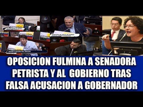 OPOSICION FULMINA A SENADORA PETRISTA Y AL GOBIERNO TRAS FALSA ACUSACION AL GOBERNADOR DE ANTIOQUIA