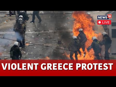 LIVE: Protesters Clash With Police Across Greece Over Deadly Train Crash Anniversary | N18G