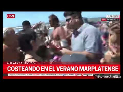 Una ciudadana le pone los puntos a los zurdos de C5N en las playas de Mar del Plata (21 enero 2024)