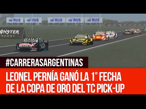 Leonel Pernía ganó la primera carrera de la Copa de Oro del TC Pick-Up virtual en el Gálvez