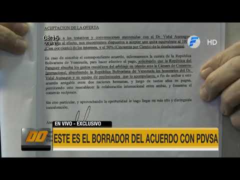 #Exclusivo: Villamayor presentó borrador del acuerdo con PDVSA
