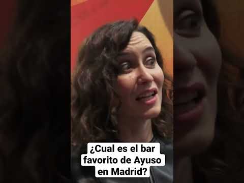 ¿Cual es el bar favorito de Ayuso en Madrid? La presidenta se moja