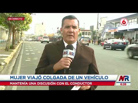 Mujer se colgó de un vehículo mientras discutía con un conductor en Alajuela