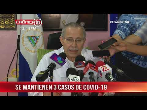 Nicaragua mantiene mismos tres casos activos de Coronavirus