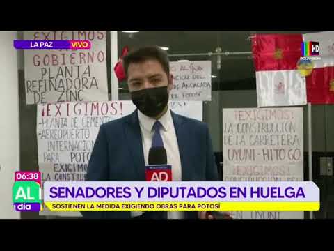 Senadores y diputados en huelga ¡Exigen obras para Potosí!
