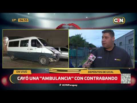 Cayó una ambulancia con contrabando