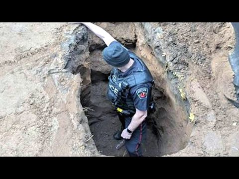 Man-made tunnels connecting tents to generator found in Hamilton, Ontario