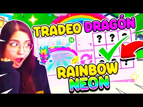 TRADEÉ el DRAGÓN ARCOIRIS *NEÓN* por ESTO!! *NO ME LO CREO* en ADOPT ME de ROBLOX