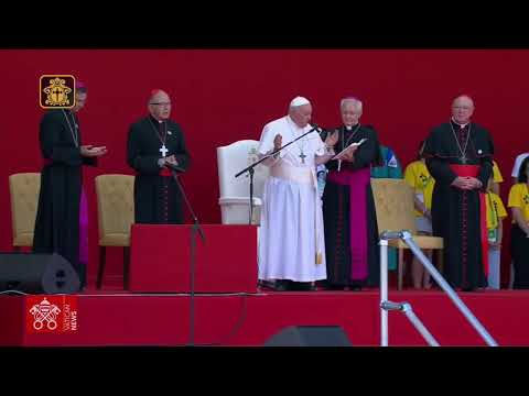 Encuentro del Papa Francisco con los Voluntarios de la XXXVII JMJ, domingo 06 de agosto de 2023.