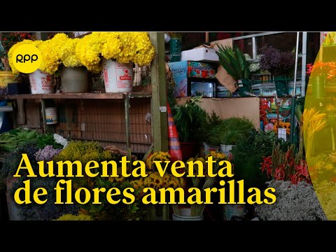 Venta de flores amarillas aumenta en el mercado de Rímac