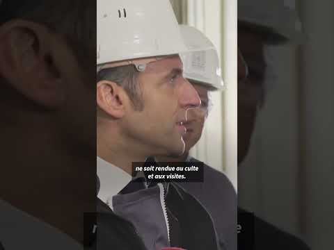 Macron visite le chantier de Notre-Dame de Paris, à un an de la réouverture