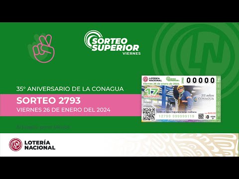 Sorteo Superior No. 2793 CELEBRANDO EL 35° ANIVERSARIO CONAGUA