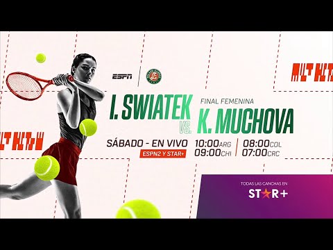 Iga Swiatek VS. Karolina Muchova - Roland Garros 2023 FINAL FEMENINA - ESPN2 PROMO