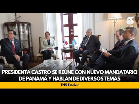Presidenta Castro se reúne con nuevo mandatario de Panamá y hablan de diversos temas