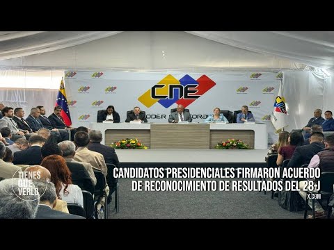 ÚLTIMA HORA | Candidatos presidenciales firmaron Acuerdo de Reconocimiento de Resultados del 28-J