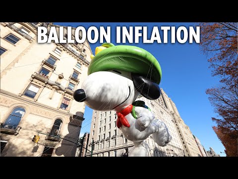 LIVE: Thanksgiving balloons spring to life for Macy's parade