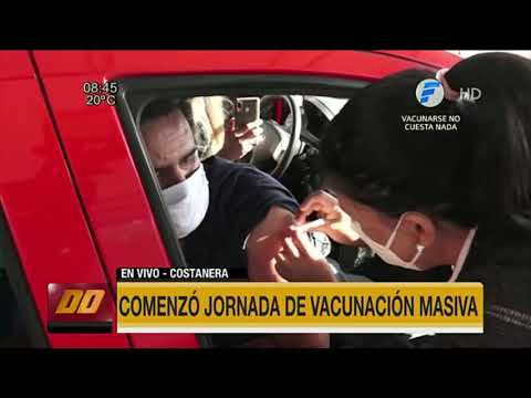 Vacunación masiva en la Costanera de Asunción