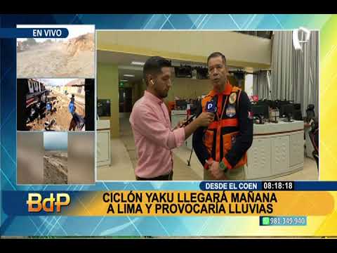 Ciclón Yaku: Se encuentra ya en progresión hacia el sur frente Barranca y Lima, dice el COEN