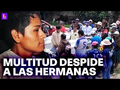 Hermanas asesinadas en Huacho son despedidas por multitud mientras presunto asesino guarda silencio
