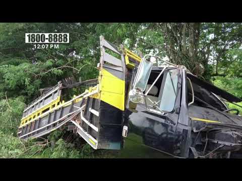 Desperfectos mecánicos provoca vuelco en Villa Sandino, Chontales - Nicaragua