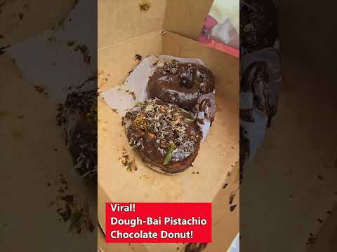 Try the Viral Dubai Chocolate in Donut form!!  Delicious!!  Find it at Dough NYC! #shorts