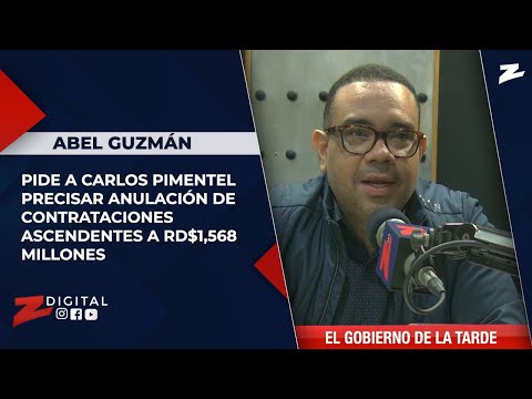 Guzmán pide a Carlos Pimentel precisar anulación de contrataciones ascendentes a RD$1,568 millones