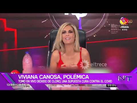 Polémica: Viviana Canosa consumió dióxido de cloro al aire, una sustancia supuesta contra el Covid