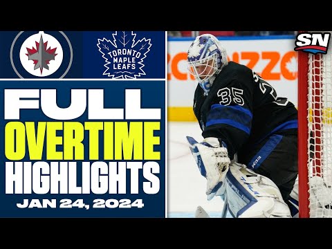 Winnipeg Jets at Toronto Maple Leafs | FULL Overtime Highlights - January 24, 2024