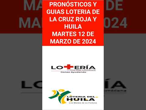 NÚMEROS PARA HOY PARA GANAR LA LOTERIA DE LA CRUZ ROJA Y HUILA MARTES 12 DE MARZO 2024 #shorts