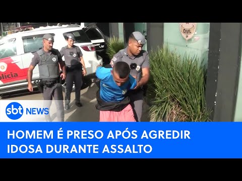 Idosa é agredida durante assalto no interior de São Paulo | #SBTNewsnaTV(10/04/24)