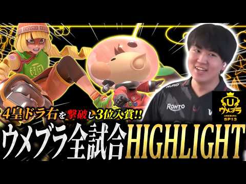 四皇狩りコンプ⁉︎ ドラ右選手に初勝利を飾ったしゅーとんのウメブラSP13 全試合まとめ【スマブラSP】