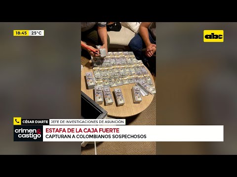 Cuatro colombianos fueron detenidos por transportar dólares en una caja fuerte