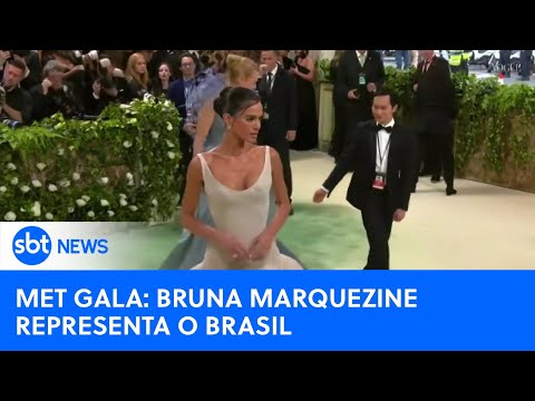 Bruna Marquezine representa Brasil no Met Gala| #SBTNewsnaTV (07/05/24)
