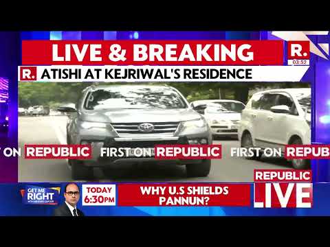 Delhi CM Designate Atishi Arrives At The Residence Of Arvind Kejriwal