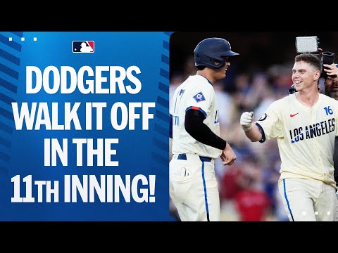 The Dodgers walk it off in 11 innings! Will Smith is the hero!