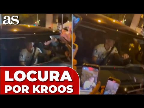 KROOS sale del BERNABÉU tras la celebración de la CHAMPIONS del REAL MADRID