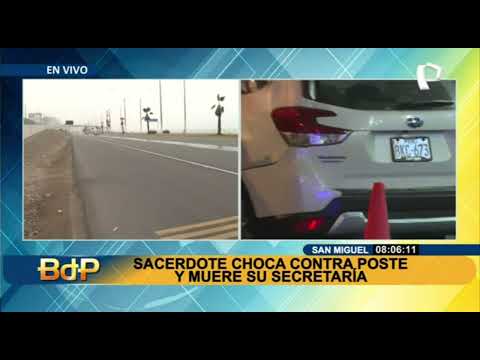Sacerdote choca su auto contra poste en la Costa Verde dejando una mujer muerta (2/2)