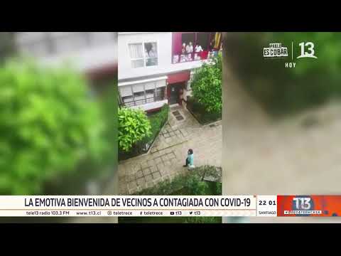 Emotiva bienvenida de vecinos a contagiada con COVID-19 en España