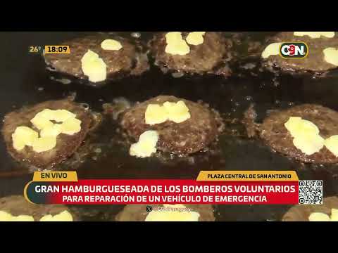 Gran hamburgueseada de los bomberos voluntarios