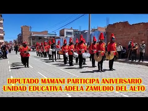 ASI DESFILARON POR ANIVERSARIO DE LA UNIDAD EDUCATIVA ADELA ZAMUDIO DE LA CIUDAD DEL ALTO